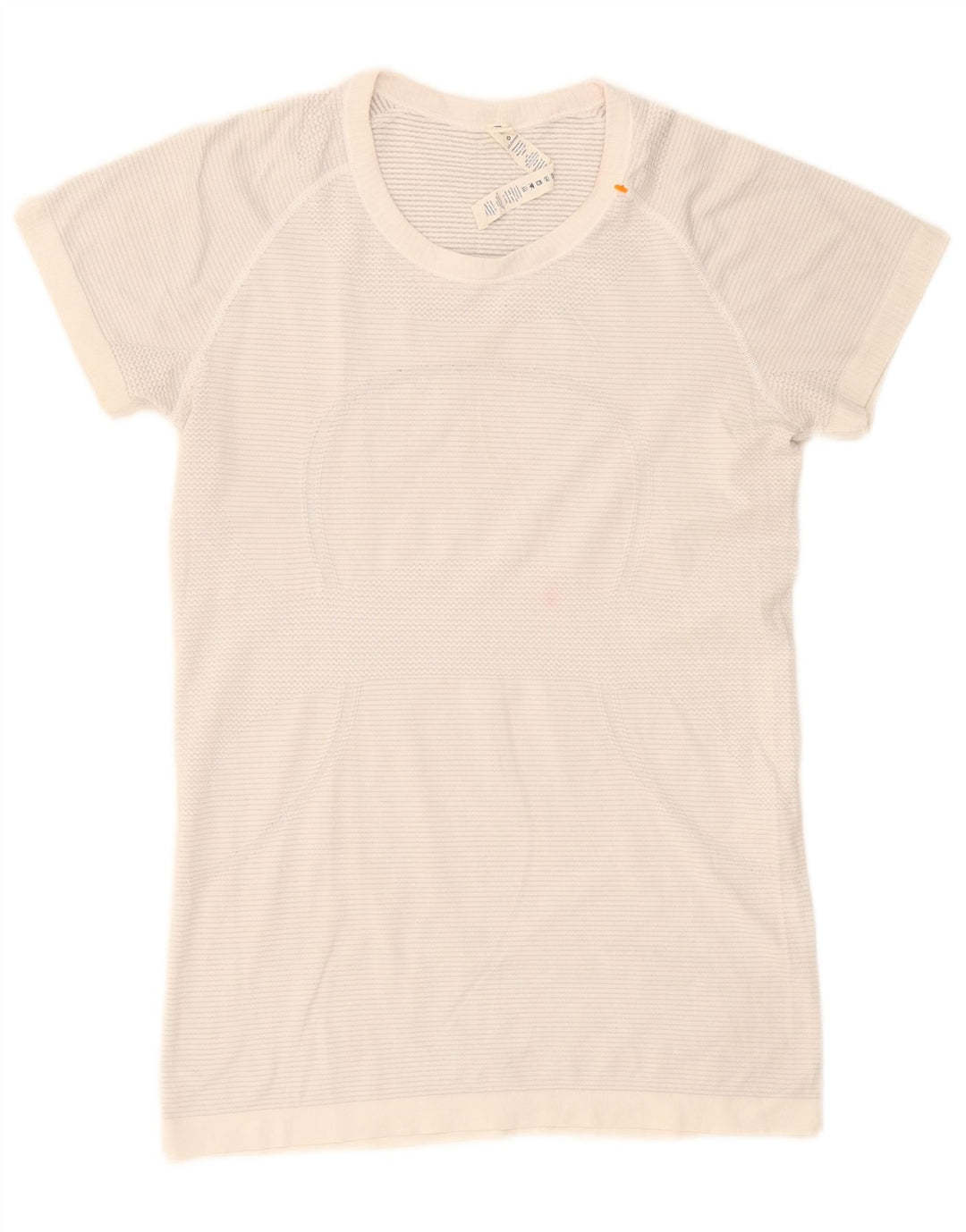 Lululemon Camiseta feminina top US 10 grande nylon branco