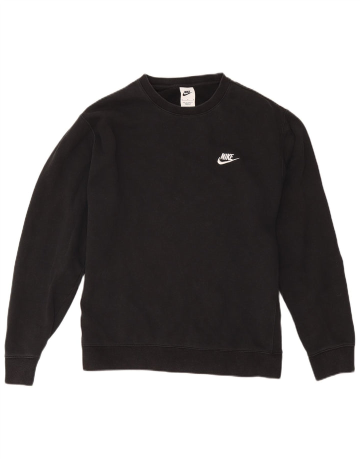 Nike masculino moletom jumper médio algodão preto