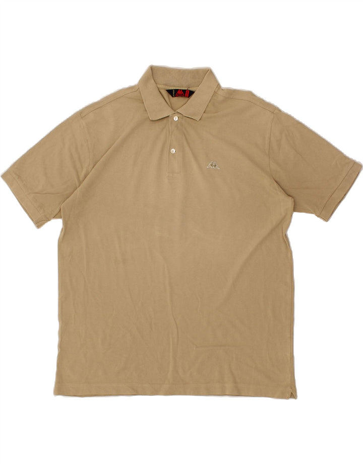 KAPPA Mens Polo Shirt XL Beige Cotton Vintage Kappa and Second-Hand Kappa from Messina Hembry 