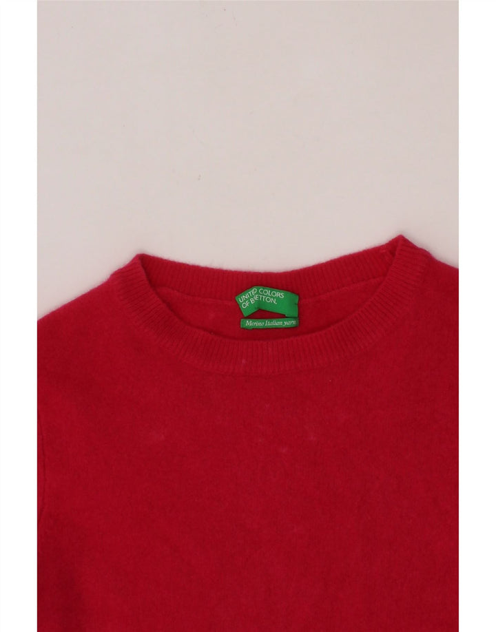 Suéter feminino com gola redonda BENETTON 6-7 anos rosa