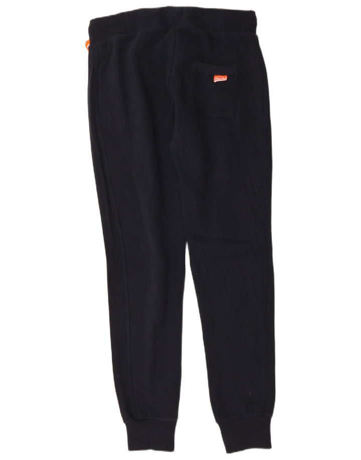 Calça de treino feminina Superdry Joggers UK 14 grande algodão azul marinho