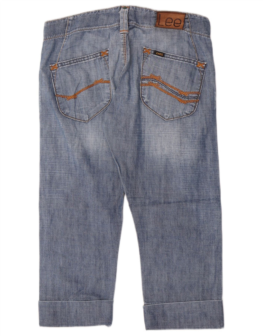Lee Womens Key West Capri Jeans W29 L21 Azul Algodão
