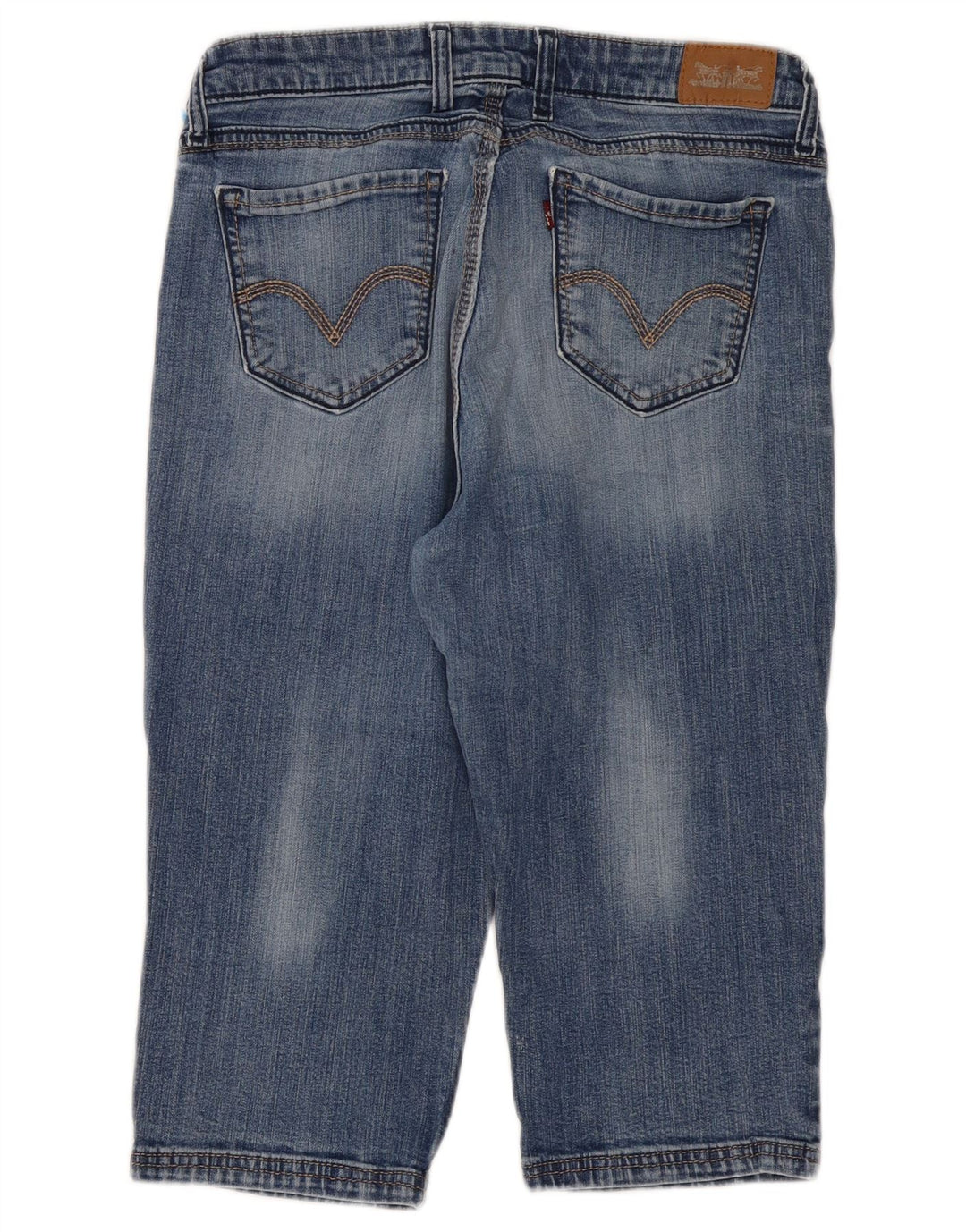 LEVI'S Capri Jeans Feminino US 12 Grande W31 L18 Azul Algodão