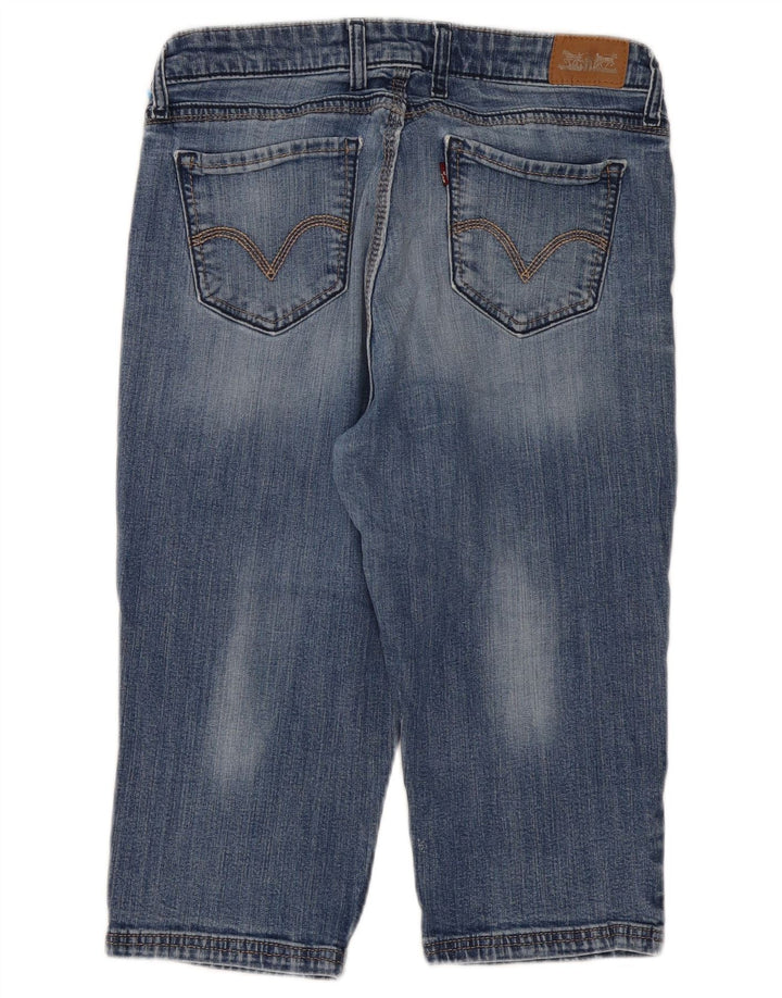 LEVI'S Capri Jeans Feminino US 12 Grande W31 L18 Azul Algodão