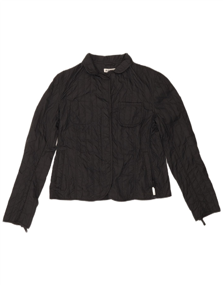 Jaqueta acolchoada feminina ASPESI UK 18 XL poliamida preta