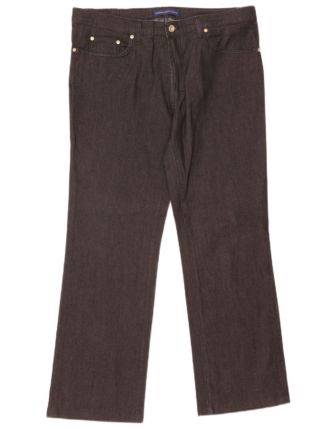Jeans femininos Trussardi Bootcut W34 L29 algodão preto