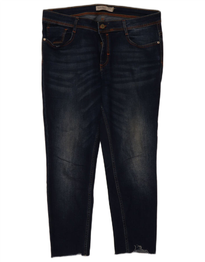 Calça Jeans Slim Feminina Zara EU 44 XL W34 L24 Azul Marinho