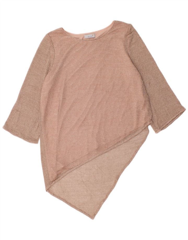 Vestido feminino Marks & Spencer Per Una assimétrico Reino Unido 14 médio rosa manchado