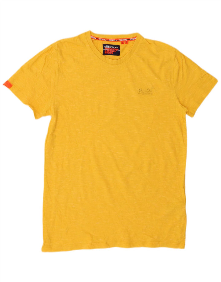 Camiseta masculina Superdry Top médio algodão amarelo