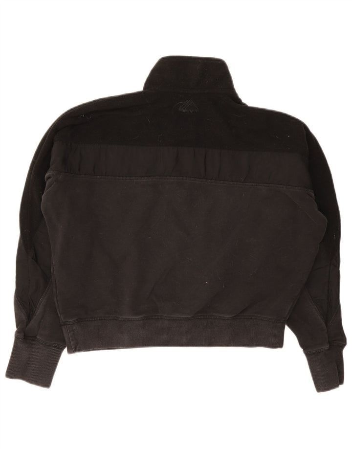 Superdry feminino oversized crop moletom jumper UK 12 médio preto