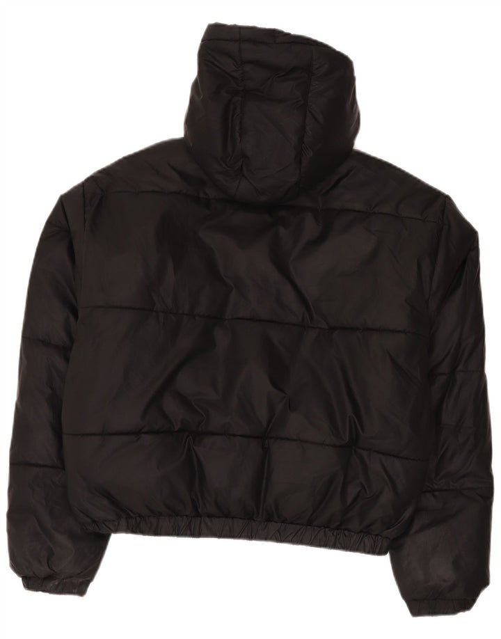 Jaqueta feminina Ellesse com capuz grande e acolchoada UK 12 poliéster preto médio