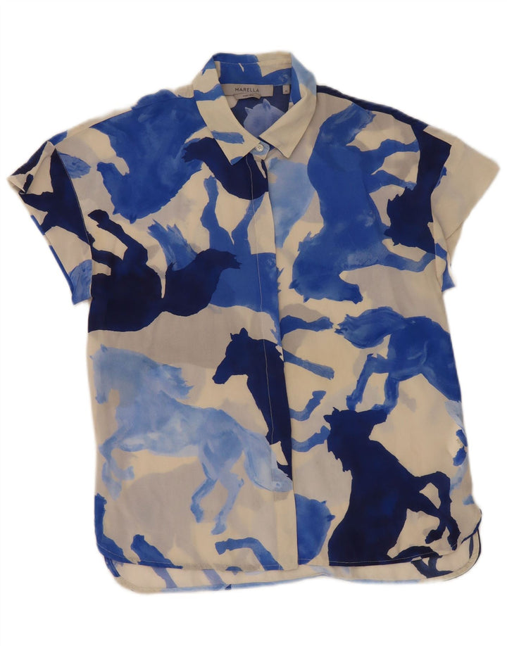 Blusa feminina Marella IT 42 média multicolorida estampa animal