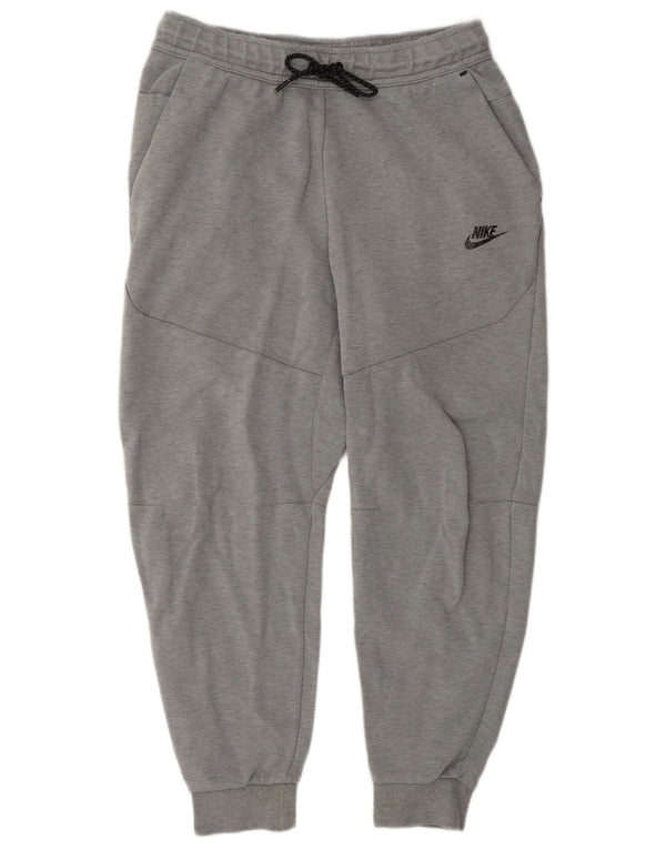 Calça de treino masculina Nike Joggers cinza médio algodão colorblock