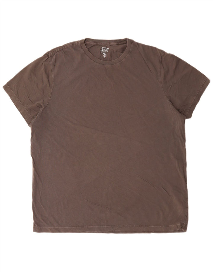 Camiseta masculina J. Crew Top XL algodão marrom