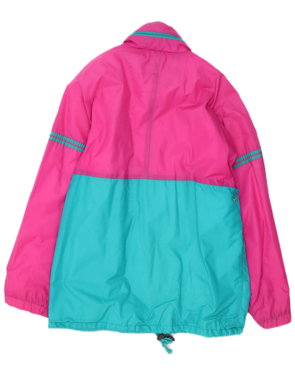 Jaqueta de chuva masculina Marcel Clair UK 36 pequeno bloco colorido multicolorido