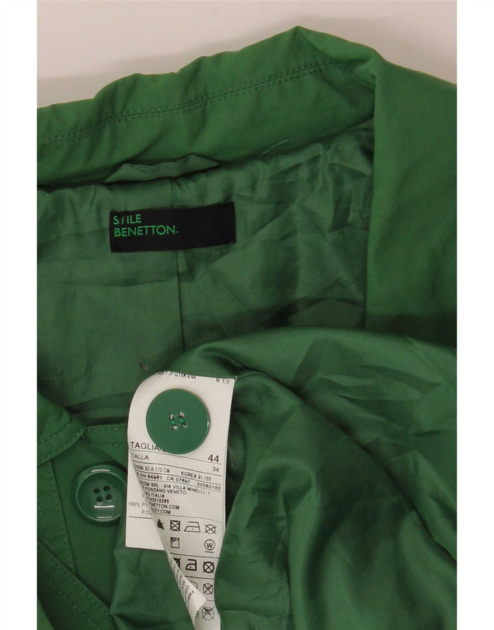 Trench Coat feminino Benetton IT 44 algodão verde médio