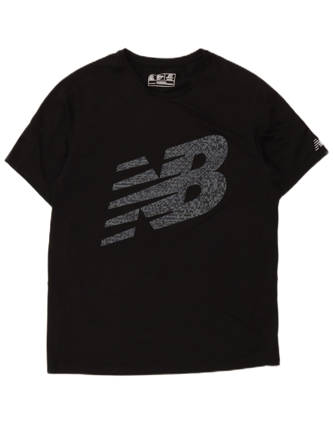 Camiseta gráfica masculina New Balance Top médio preto