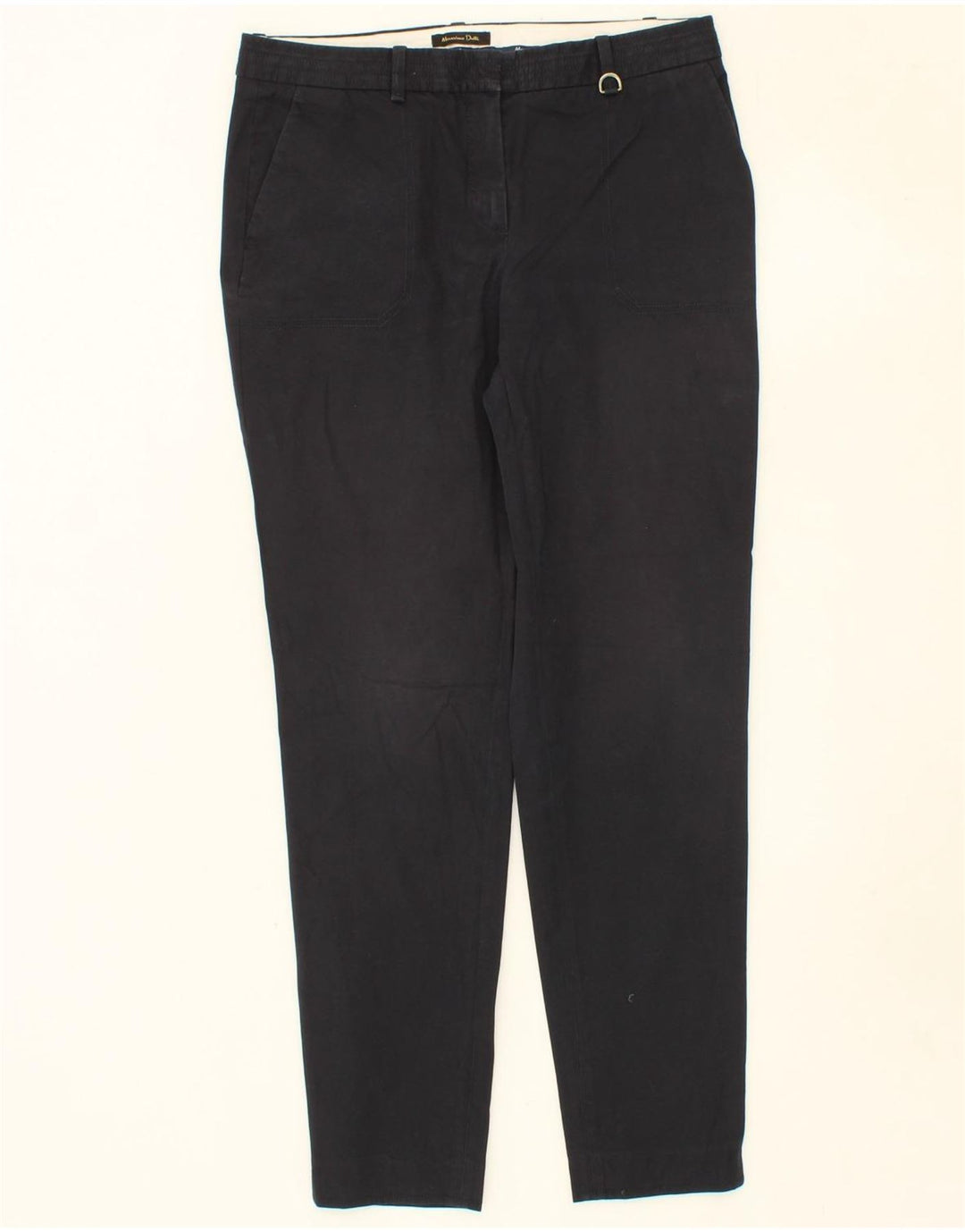 MASSIMO DUTTI Womens Slim Chino Trousers W28 L27  Navy Blue Cotton Vintage Massimo Dutti and Second-Hand Massimo Dutti from Messina Hembry 