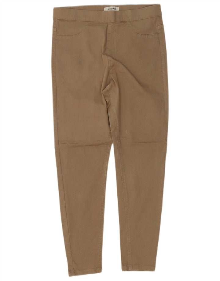 Jeans Marks & Spencer curtos femininos UK 12 médio W30 L26 cáqui