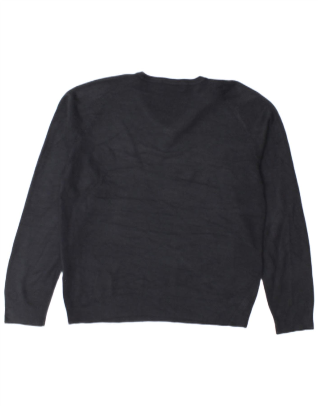 Suéter masculino Marks & Spencer Blue Harbor com decote em V pequeno azul marinho