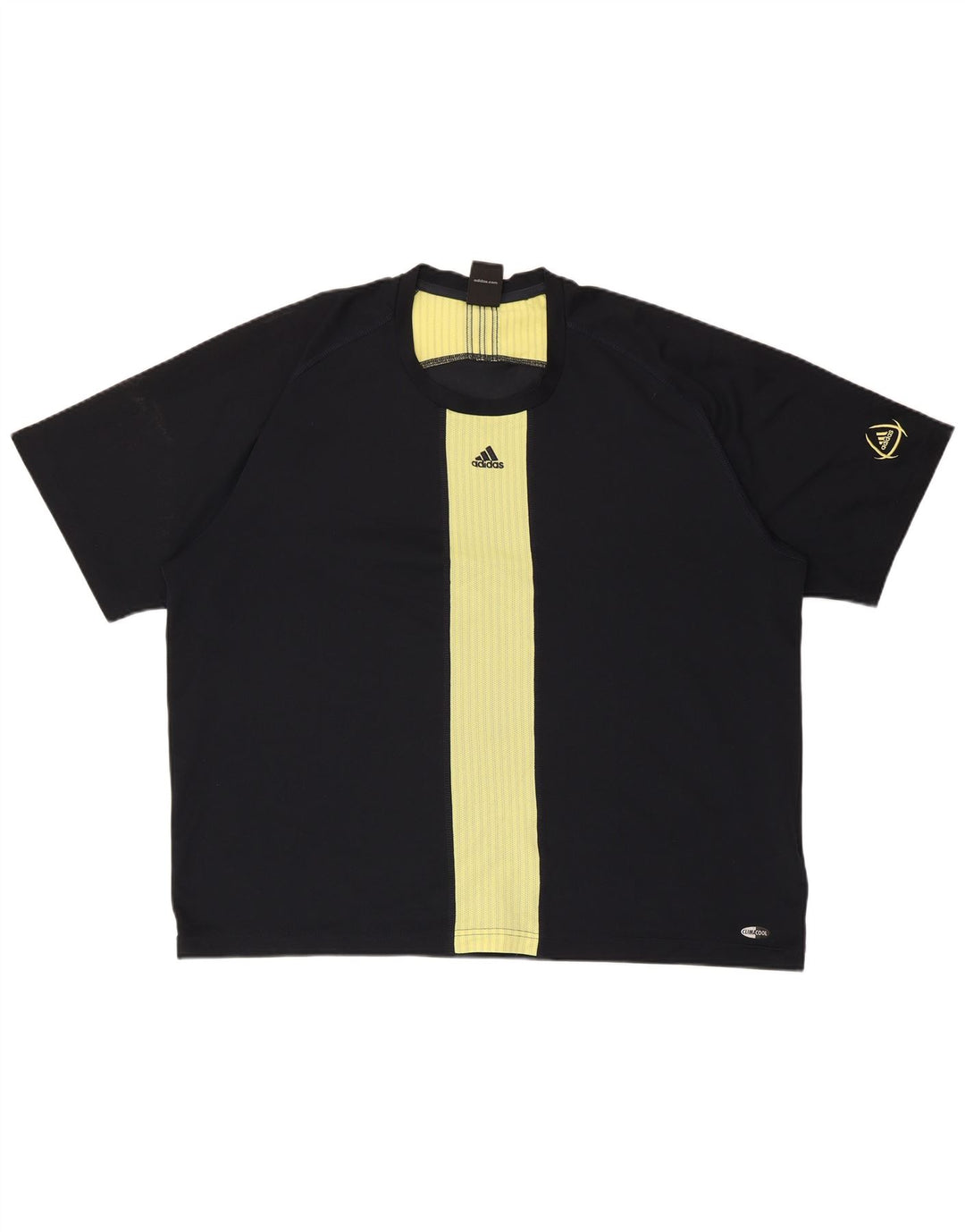 ADIDAS Mens Climacool Camiseta Top 2XL Preto Colourblock Poliéster