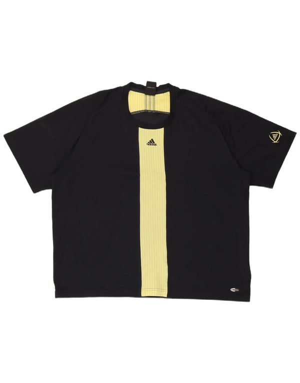 ADIDAS Mens Climacool Camiseta Top 2XL Preto Colourblock Poliéster