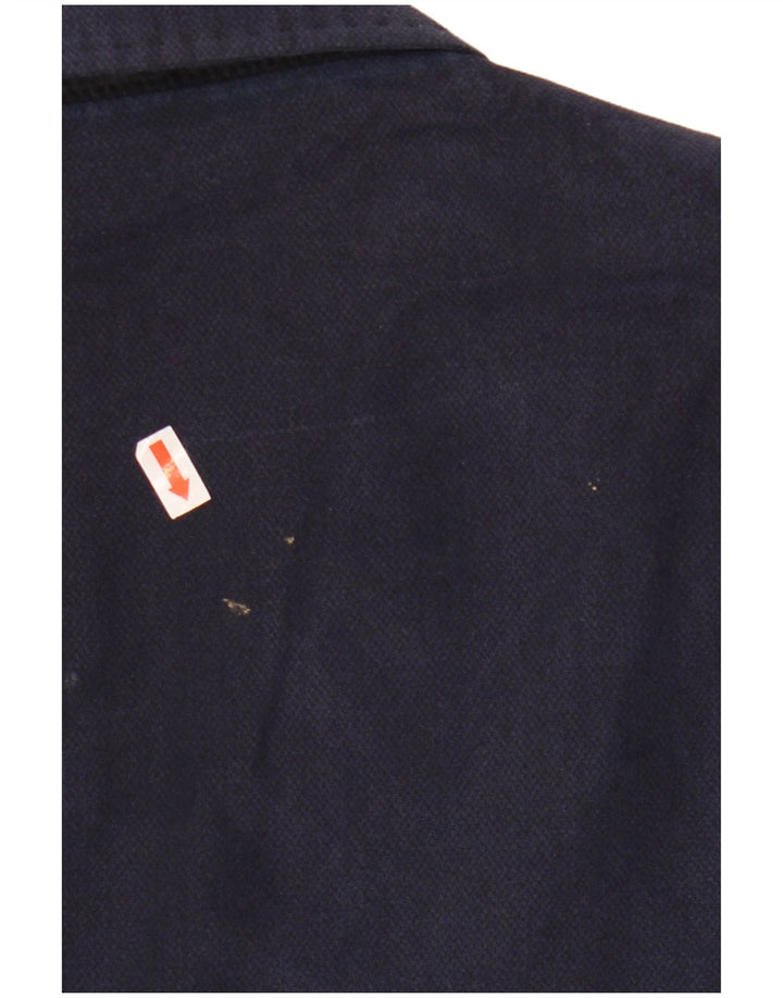 Jaqueta blazer masculina MARKS & SPENCER com 2 botões Reino Unido 40 grande viscose azul marinho