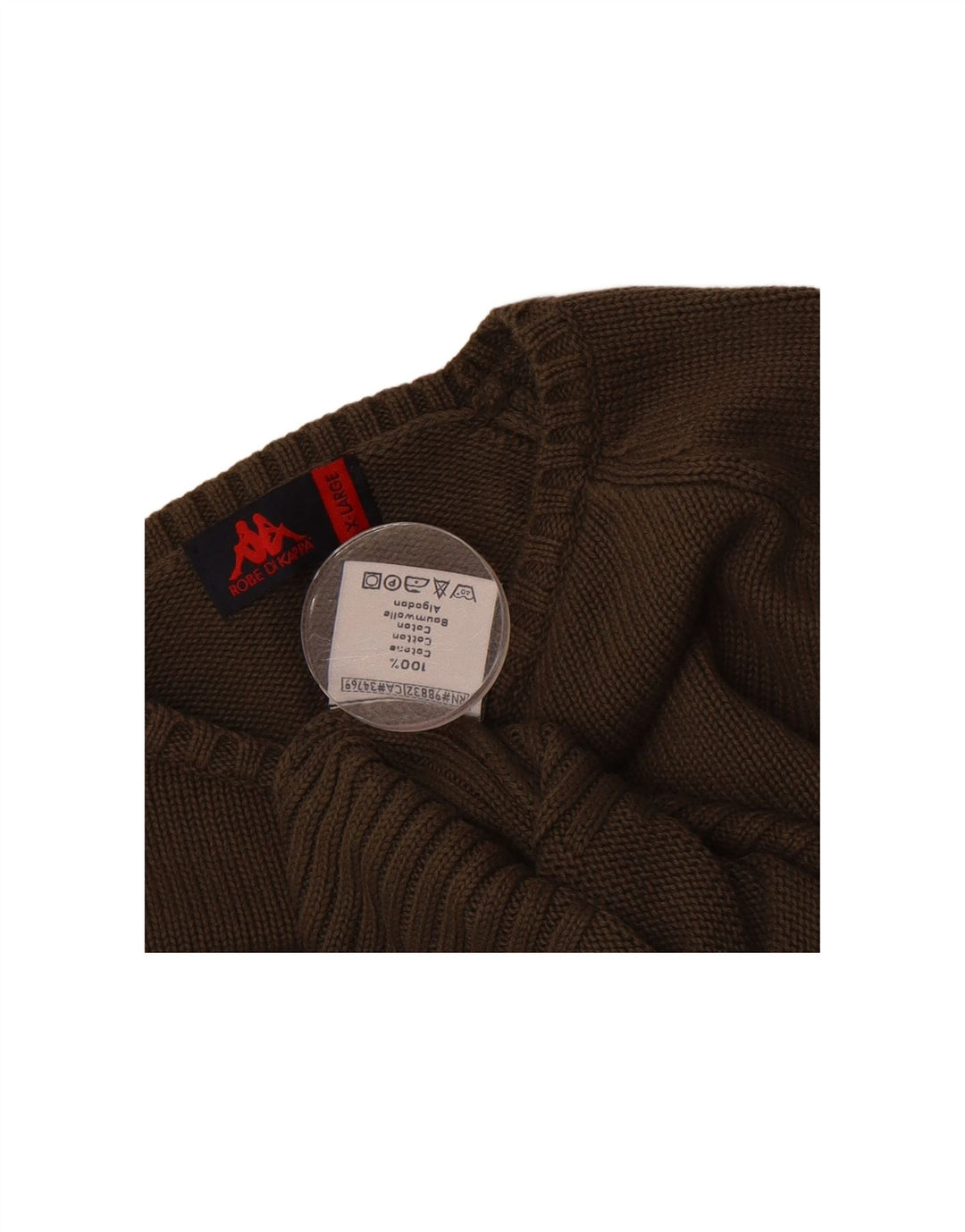 KAPPA Womens Boat Neck Jumper Sweater UK 18 XL Khaki Cotton Vintage Kappa and Second-Hand Kappa from Messina Hembry 