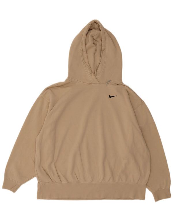 Nike Mens Loose Fit Hoodie Jumper XL Algodão Bege