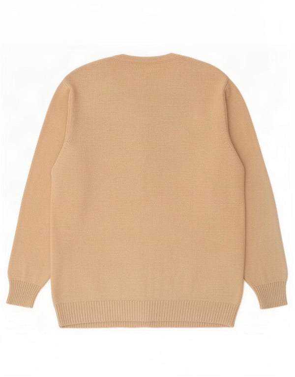 Suéter cardigã feminino Marks & Spencer UK 20 2XL algodão bege
