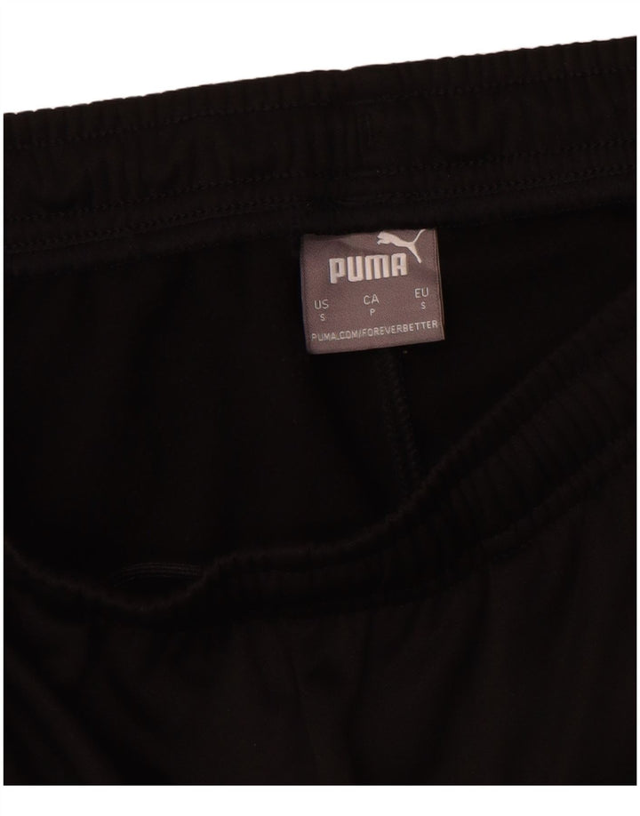 Calça de treino masculina Puma Graphic, pequena, preta, colorida, poliéster