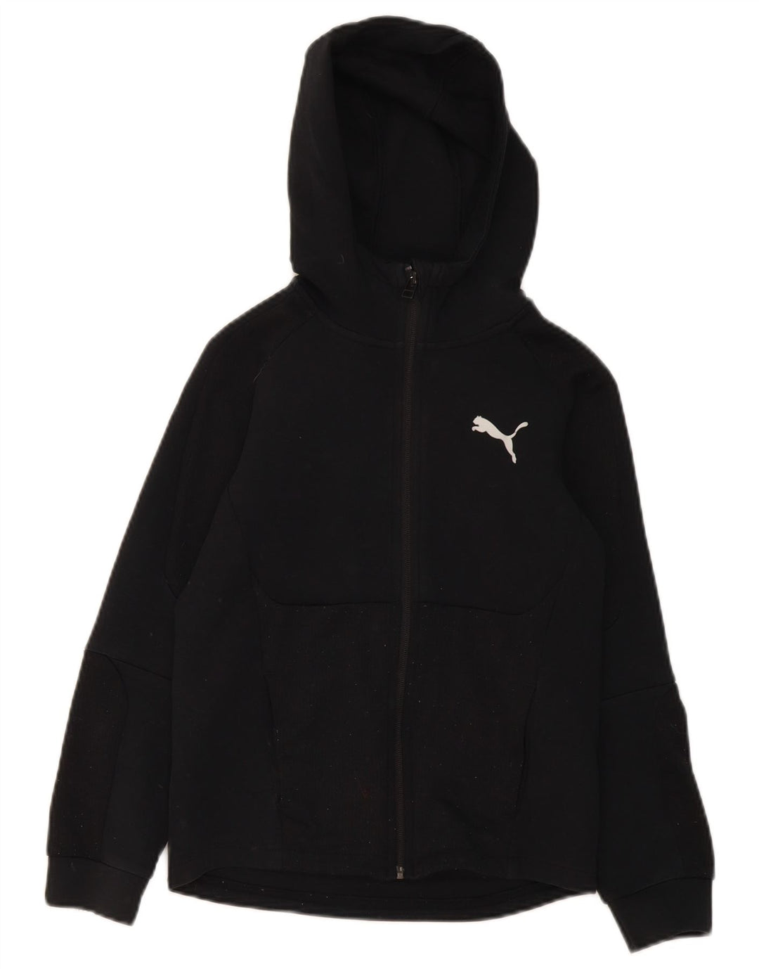 Suéter PUMA Boys Zip com capuz 11-12 anos algodão preto