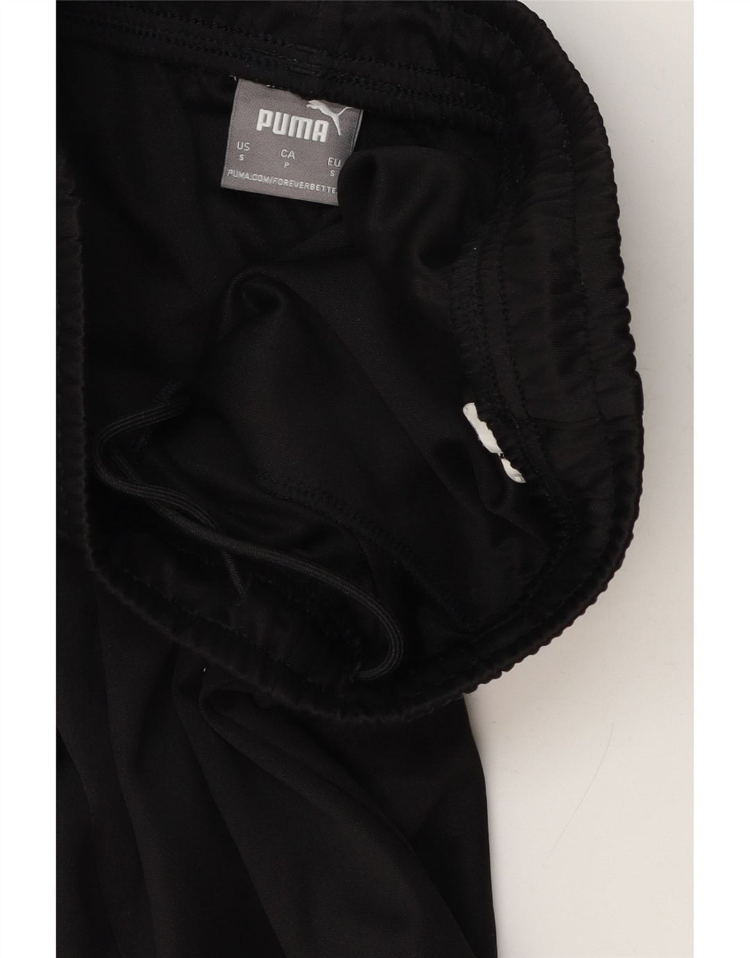 Calça de treino masculina Puma pequena preta colorblock poliéster