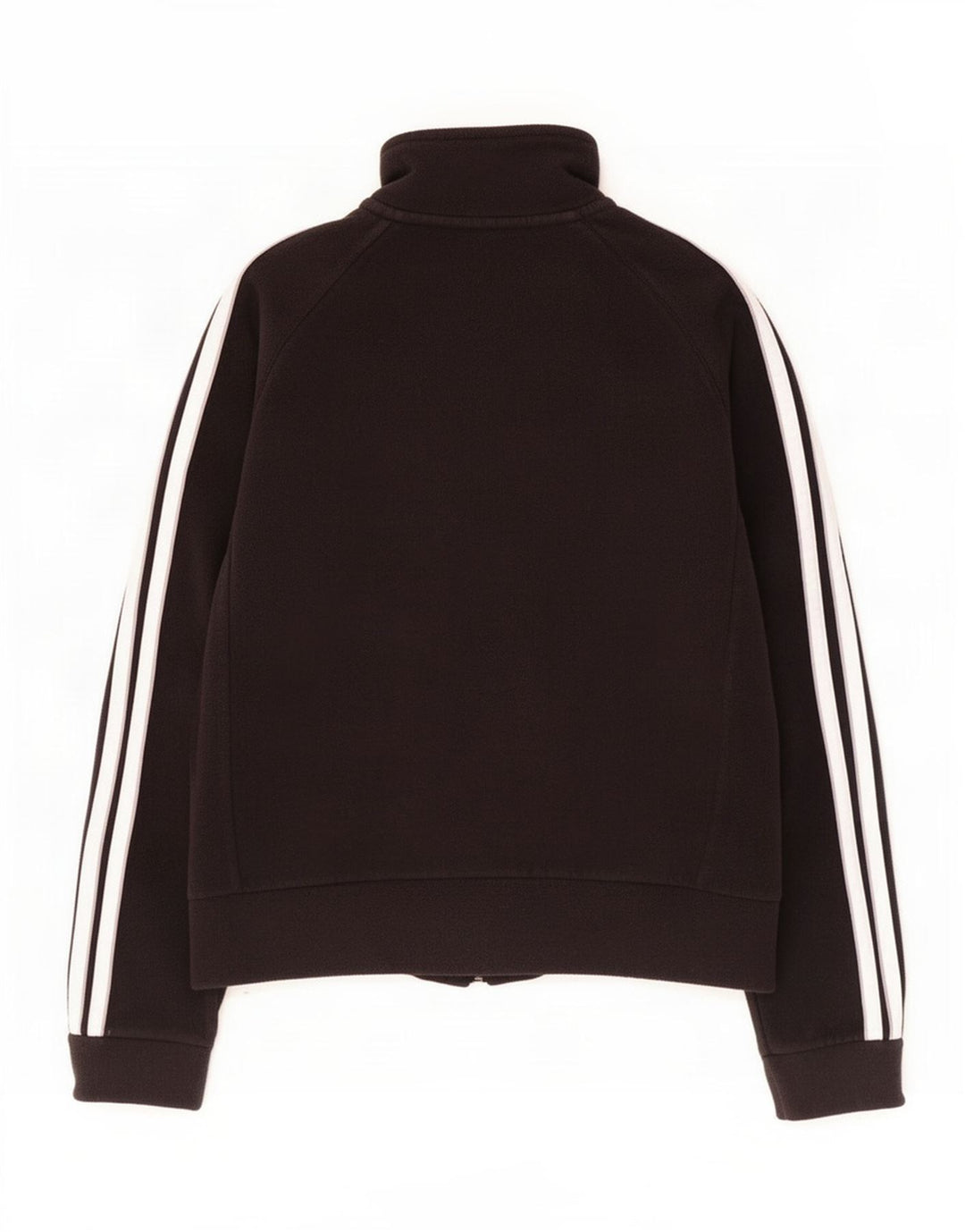 Adidas Womens Fleece Tracksuit Top Jacket UK 12 Médio Preto Poliéster