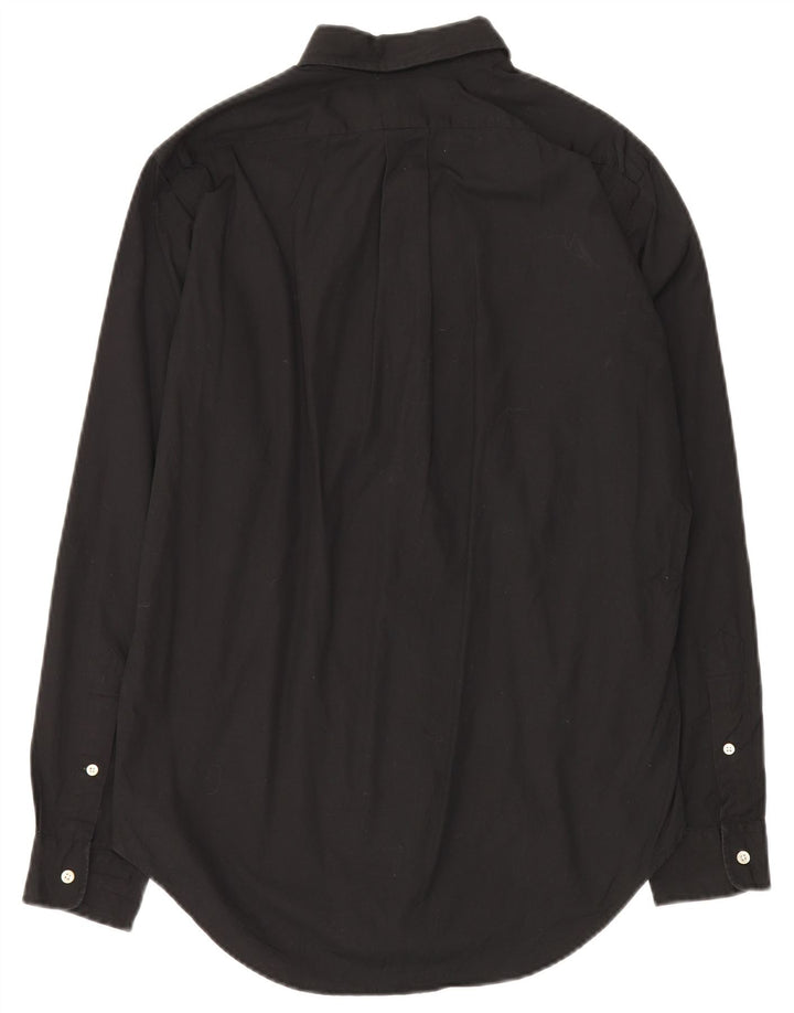 Ralph Lauren Camisa masculina clássica de ajuste pequeno de algodão preto
