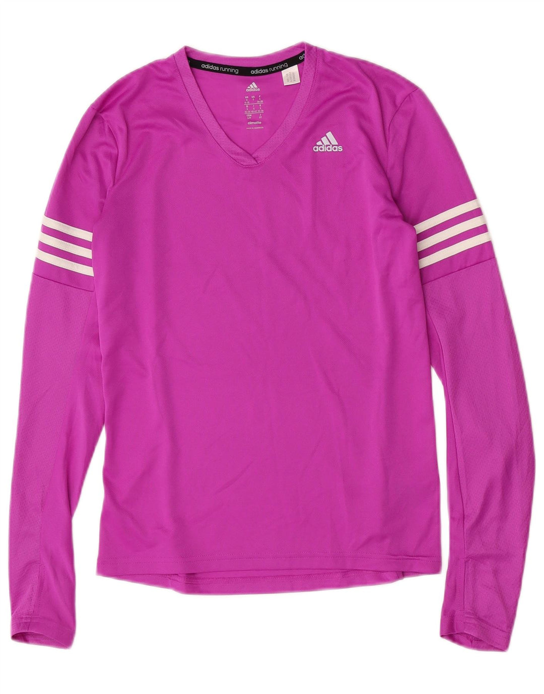 Adidas Womens Climalite Top Manga Longa Reino Unido 8/10 Pequeno Roxo Poliéster