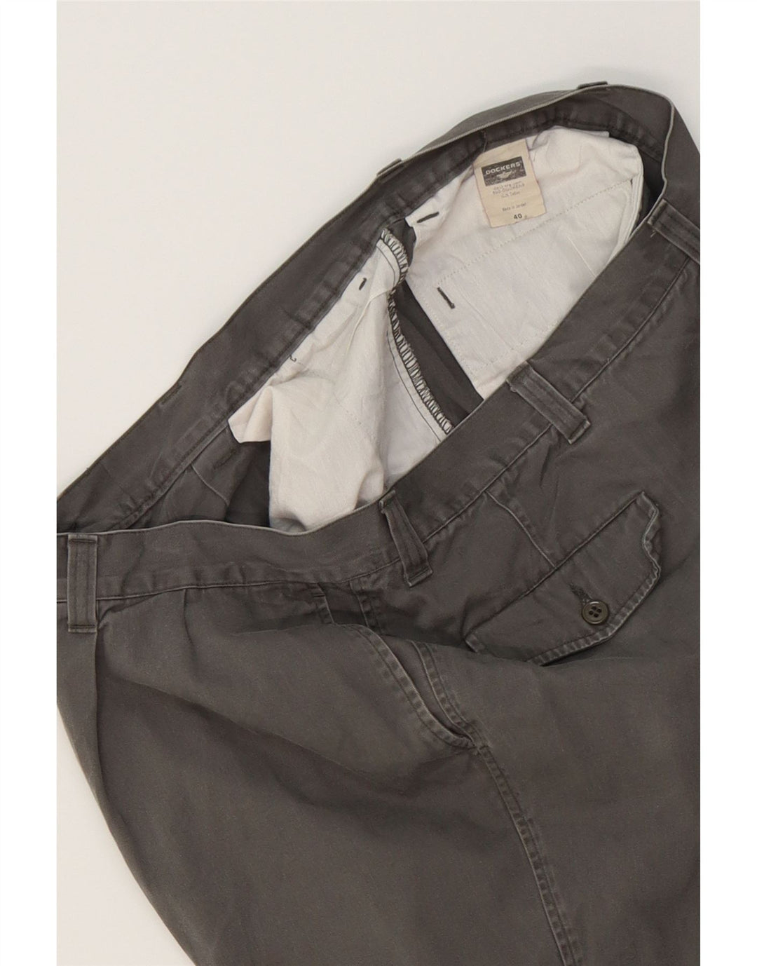 DOCKERS Mens Chino Shorts W40 XL Grey Cotton Vintage Dockers and Second-Hand Dockers from Messina Hembry 