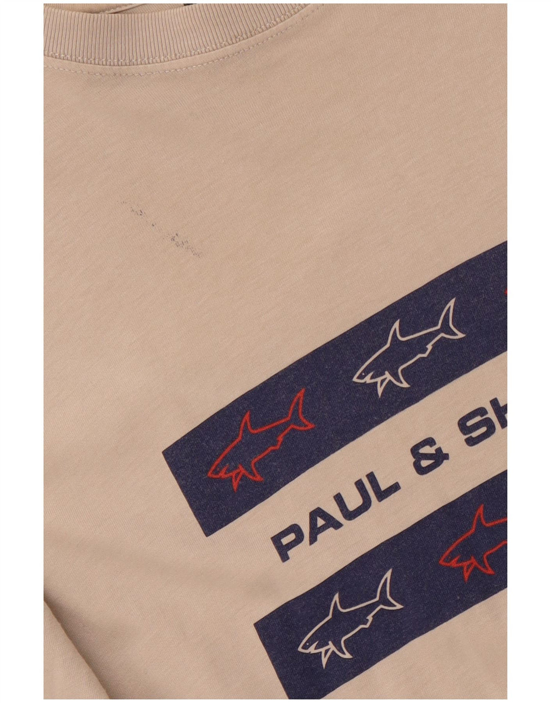 PAUL & SHARK Camiseta masculina com estampa de iate XL algodão bege