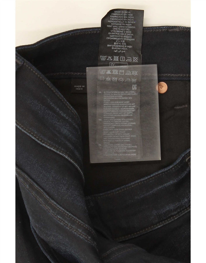 G-Star Masculino 3301 Slim Jeans W36 L30 Azul Marinho Algodão
