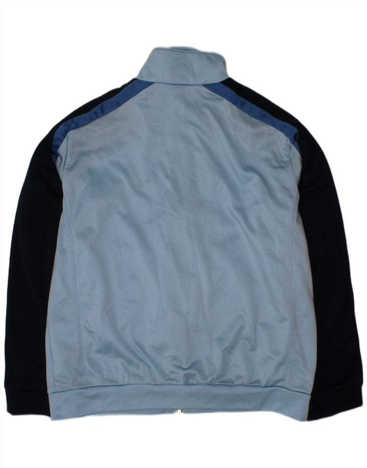 ADIDAS Meninos Tracksuit Top Jacket 11-12 Anos Azul Colorblock Poliéster