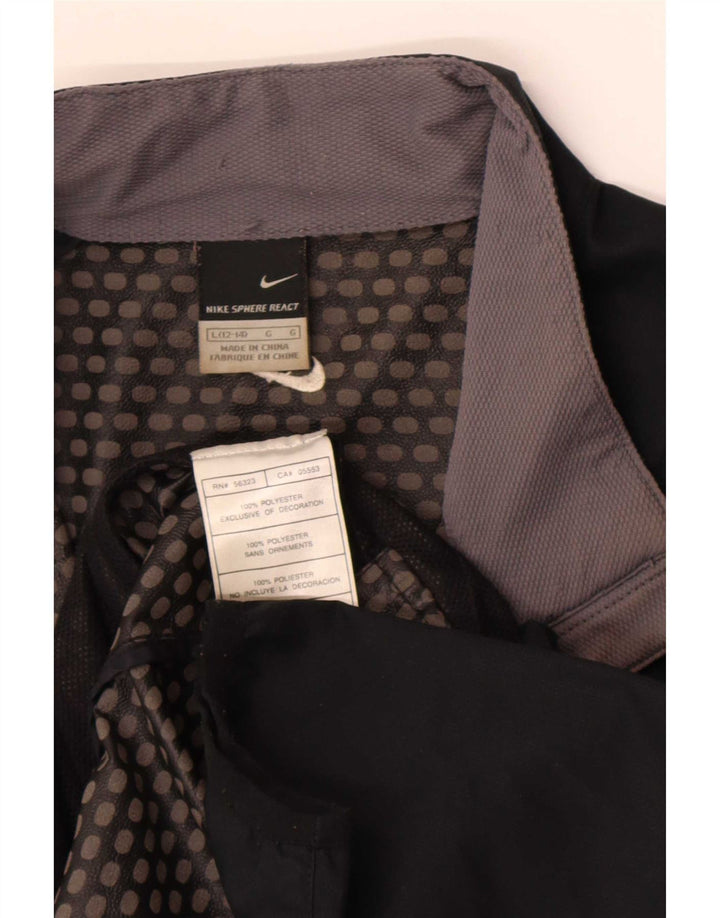 Jaqueta feminina de treino Nike US 12/14 grande preto colorblock poliéster