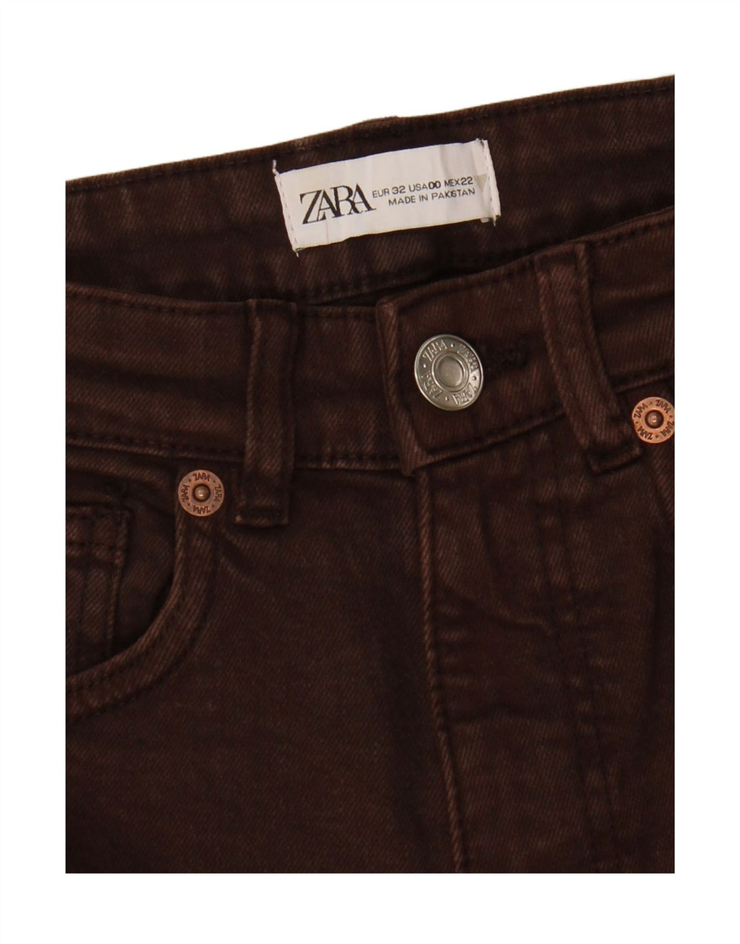 Calça jeans feminina ZARA Bootcut W22 L26 marrom