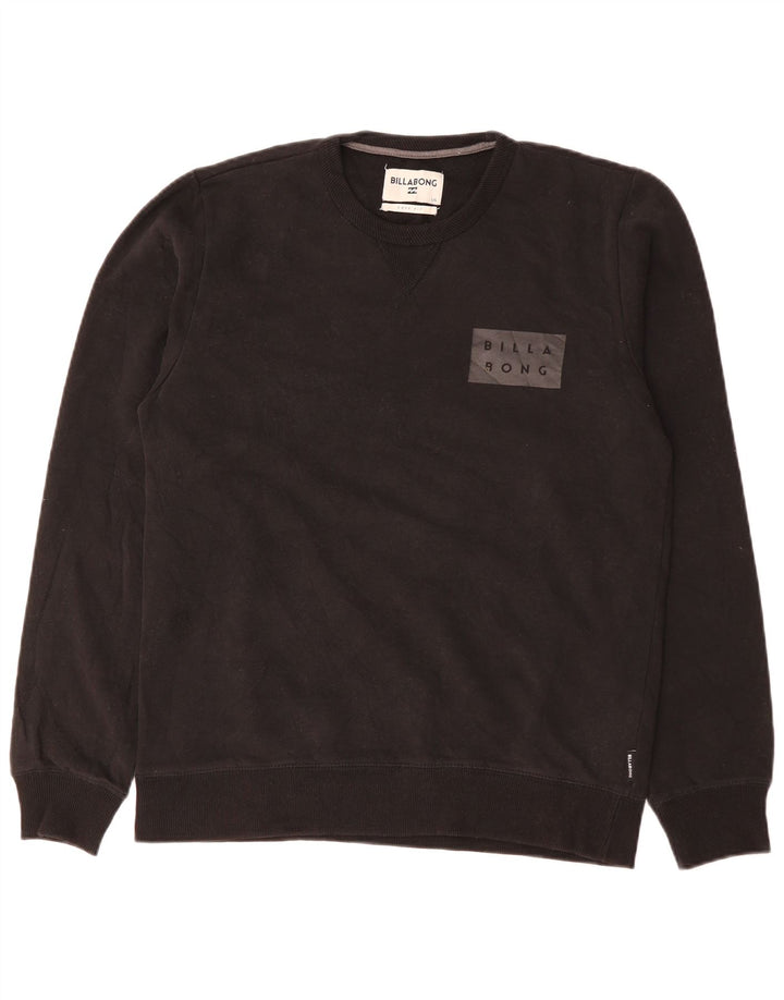 Billabong masculino Core Fit moletom gráfico jumper grande algodão preto