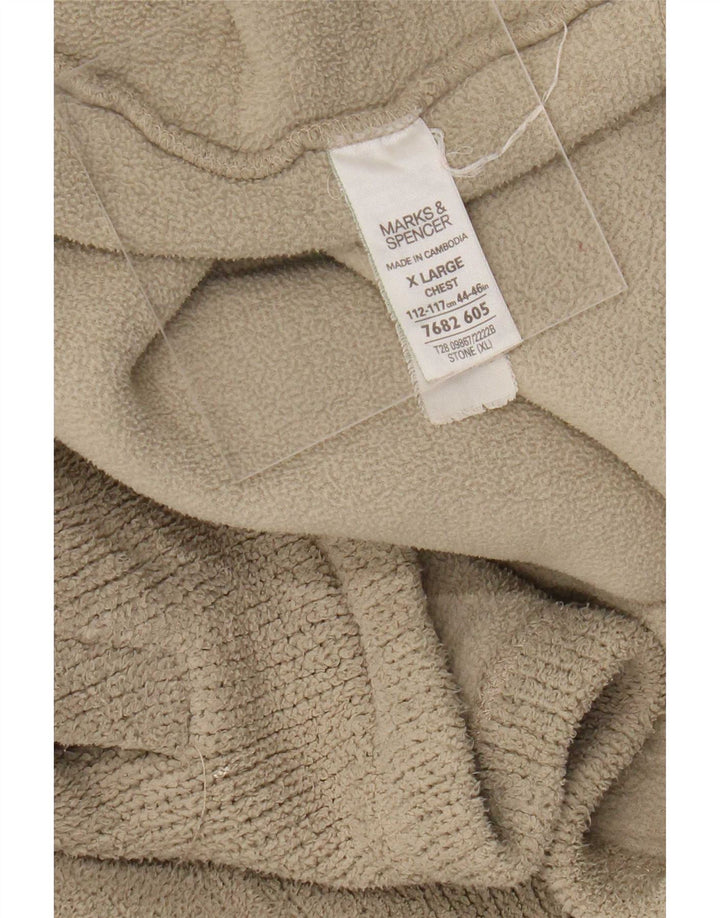 Jaqueta masculina de agasalho Marks & Spencer XL bege poliéster