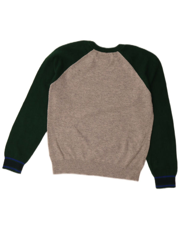 Suéter Gap Boys com gola redonda 11-12 anos XL cinza colorblock algodão