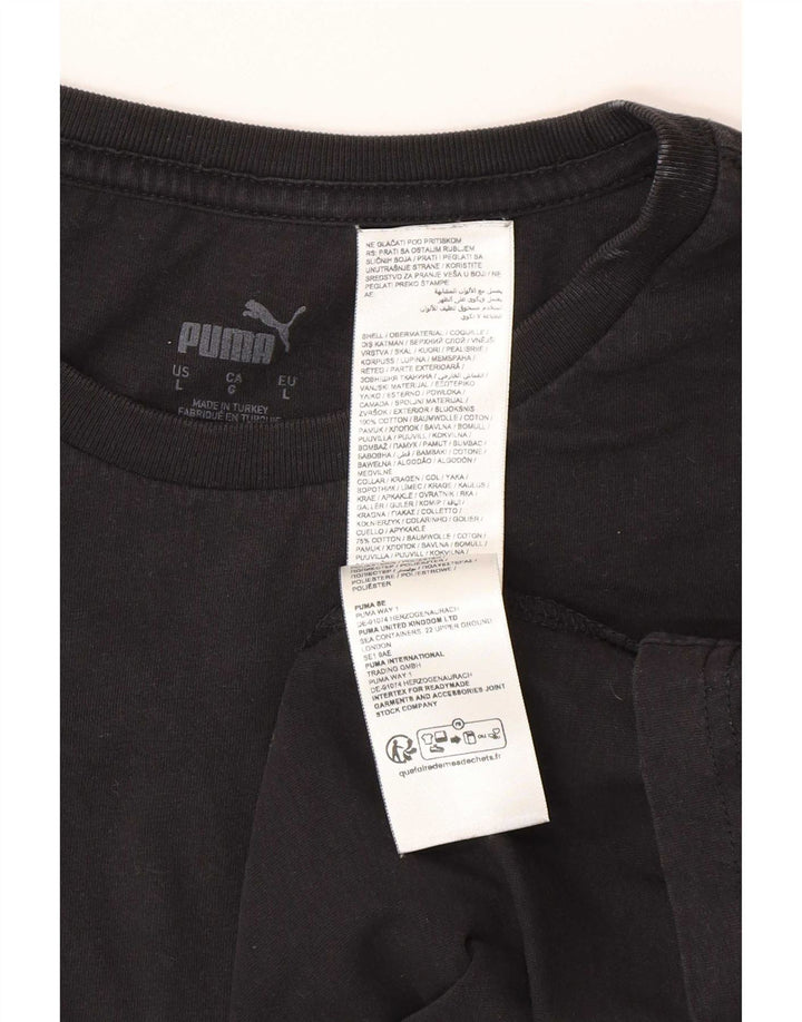 Camiseta masculina Puma grande algodão preto