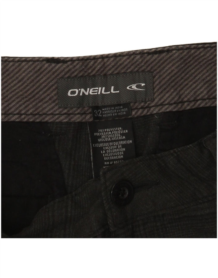 Shorts Chino Masculino O'NEILL W32 Poliéster Xadrez Cinza Médio