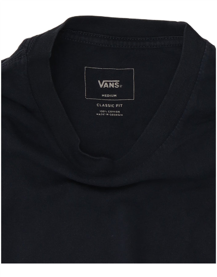 Camiseta VANS masculina Classic Fit Top médio algodão azul marinho
