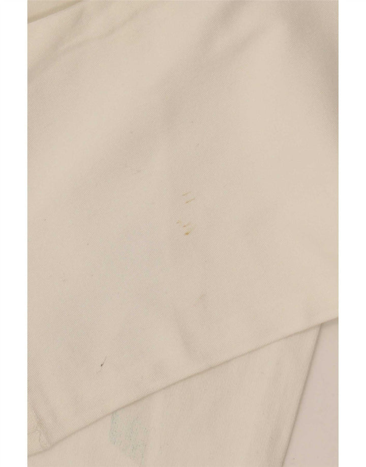 Krizia Jeans feminino gráfico reto W30 L29 branco
