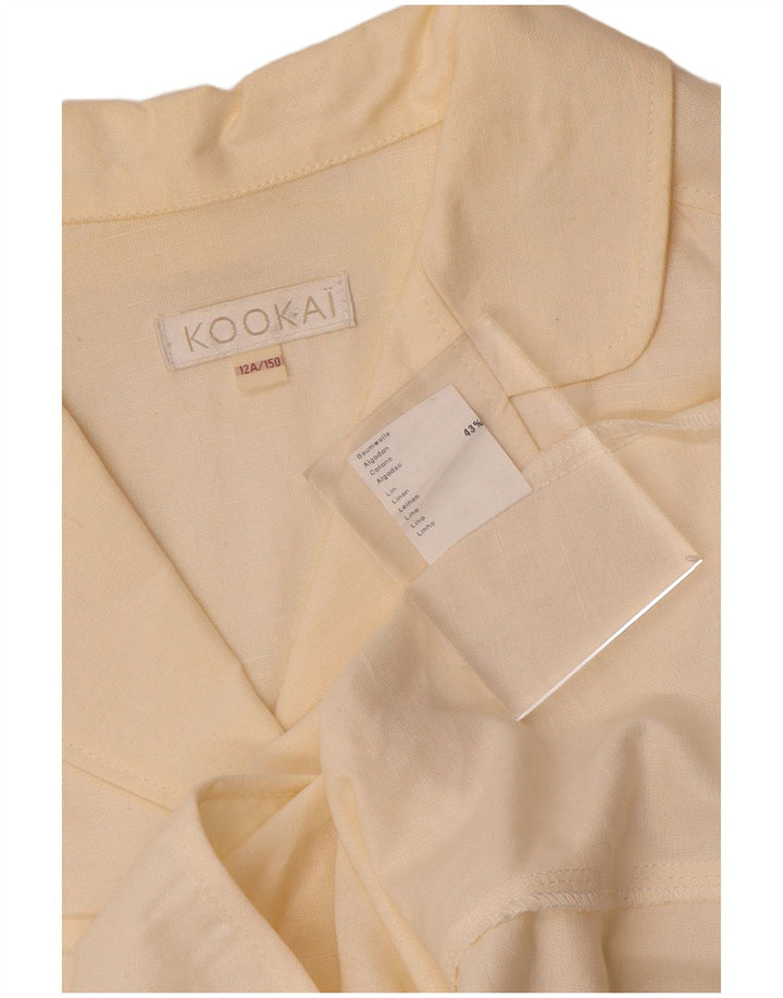Jaqueta blazer de 3 botões Kookai Girls 11-12 anos em linho branco